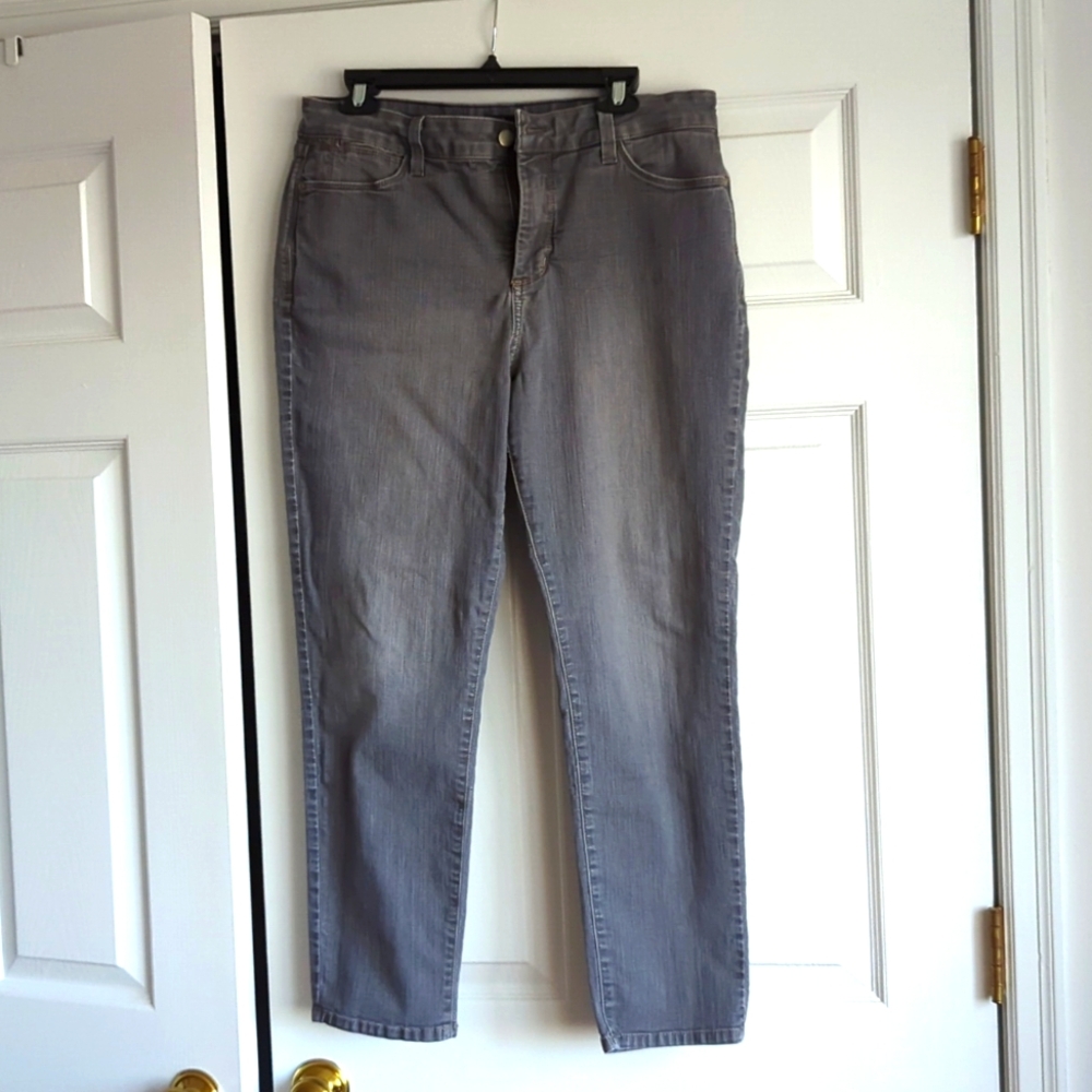 NYDJ Grey Slim Ankle Jeans